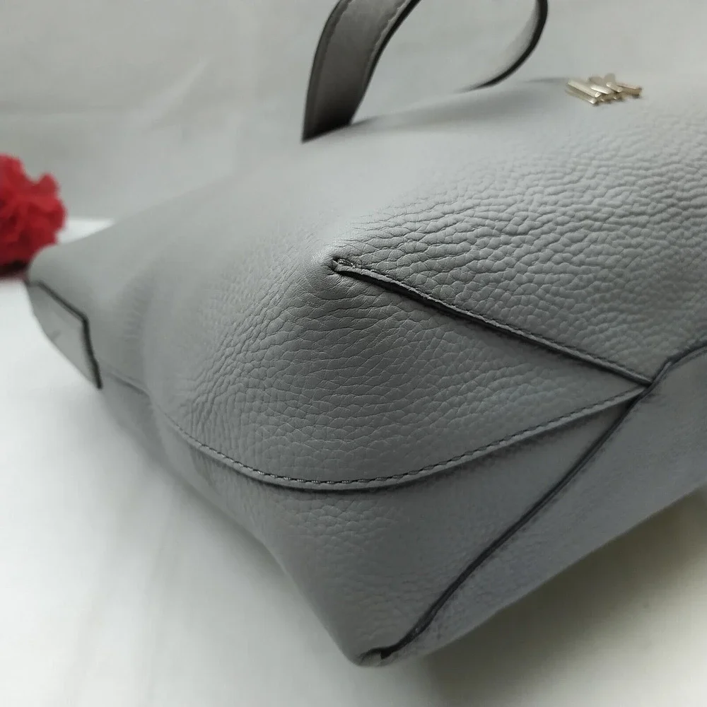 Michael Kors Junie Gray Pebbled Leather Hobo Shoulder Bag